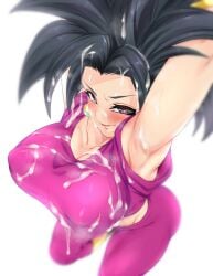 base_form_kefla black_eyes black_hair dragon_ball dragon_ball_super female kefla ponytail rom rom_taku spiky_hair tagme