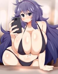 1girls alternate_breast_size ass bikini breasts chubby detritus duvet208 female hex_maniac huge_ass huge_breasts long_hair phone pokemon pokemon_xy selfie thick_thighs wide_hips