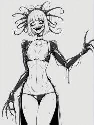 ai_generated black_and_white monster_girl nipples_visible_through_clothing sketch stable_diffusion teasing thecreaitor