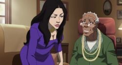 2024 adult_swim ass ass_jiggle ass_slap black_hair female kim_kardashian purple_clothing simply_boring sound tagme the_boondocks video