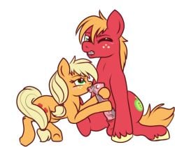 alpha_channel animal_genitalia animal_penis applejack_(mlp) big_macintosh_(mlp) bodily_fluids brother brother_and_sister_(lore) cutie_mark duo earth_pony equid equine equine_genitalia equine_penis erection female feral friendship_is_magic genital_fluids genitals hasbro horse incest licking lulubell male male/female mammal my_little_pony nude oral penile penis penis_lick pony precum quadruped sex sibling sister tail tongue tongue_out