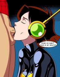 blowjob deepthroat latex_suit marvel marvel_comics oral short_hair spider-man wasp_(earth's_mightiest_heroes) wasp_(marvel)