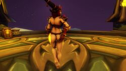 3d alexstrasza dragonblight feet female half-dressed heroes_of_the_storm horns human looking_at_viewer northrend pov red_dragonflight red_hair sitting source_filmmaker sweat teasing world_of_warcraft wyrmrest_temple yellow_eyes zentaeron