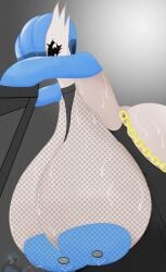 absurd_res anthro areola big_breasts bloodtail blue_areola blue_nipples breasts english_text female gardevoir generation_3_pokemon hi_res huge_breasts huge_thighs humanoid hyper hyper_thighs nintendo nipple_piercing nipples not_furry piercing pokemon pokemon_(species) shiny_pokemon solo text thick_thighs