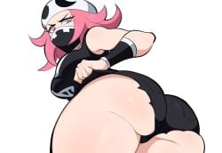 ai_generated ass big_ass dat_ass female mullon novelai pink_hair pokemon pokemon_sm shorts team_skull team_skull_grunt team_skull_grunt_(female)