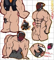 ass ass_grab big_pecs bubble_butt fat_butt fortnite gay helmet_only male_ass masked masked_male pec_grab pecjob pecs scientist_(fortnite) solo solo_male