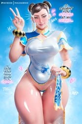 chun-li mature_female mikadawn mikadawn3d milf panties peace_symbol street_fighter tagme thick_thighs thighs