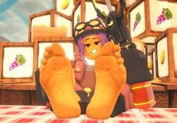 1girls 3d clothed engineer_(tds) feet feet_focus foot_fetish foot_focus fully_clothed purple_hair roblox roblox_game robloxian tagme tagme_(artist) teasing tower_defense_simulator