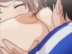 1boy animated breast_grab breast_sucking breasts female fusano_tomoka grabbing huge_breasts male milk_junkies_2 nipples outdoors