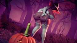 3d 3d_model anal anus ass ass_focus breasts curvy dildo dildo_in_ass forest gaping_anus halloween halloween_costume huge_ass huge_breasts king_of_fighters pumpkin shermie_(kof) spread_anus superdougie thick_thighs voluptuous wide_hips witch_costume witch_hat