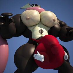 3d abs absurd_res amphibian anthro anthroanim ball_fondling balls biceps big_balls bulge clothing disembodied_hand fondling greninja hi_res huge_balls hyper hyper_balls hyper_bulge hyper_muscles hyper_penis long_tongue male male_only muscular muscular_male nintendo nipples penis pokémon_(species) pokemon pokemon_(species) sebastian_greninja simple_background solo solo_focus standing tongue tongue_out underwear video_games