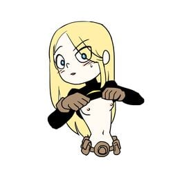 1girls belt blonde_hair boots clothing dc female female_only footwear gloves handwear human jukdaman pale_skin pouch solo tagme teen_titans terra_(dc) undeadhipster