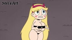 1girls bikini_bottom blonde_female blonde_hair blue_eyes breasts disney disney_channel edit female female_only hairband heart_cheeks horns_hairband light_skin long_hair screencap screenshot screenshot_edit solo solo_female star_butterfly star_vs_the_forces_of_evil steca tagme thelazyart tight_clothing