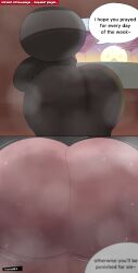zona_(zona01) zona01 oc original_character nun cosplay church sunset musk ass_visible_through_clothing black_hair black_dress nun_outfit trees window big_breasts big_ass huge_ass hyper_ass massive_ass ass_bigger_than_head thick_thighs wide_thighs wide_hips bob_cut musk_clouds simple_background sweat sweaty_ass glistening hot hot_ass steamy_ass comic watermark artist_upload wiggle_lines ass_jiggle jiggle_lines speech_bubble solo 1girl