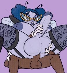 1futa 1male 2025 4_arms afro_puffs alternate_version_available anonymous_male ant ant_humanoid antennae_(anatomy) anthro_on_anthro ball_size_difference big_ass big_balls big_breasts big_penis biting_own_lip black_eyes blue_areola blue_nipples colored_sketch dark-skinned_male dark_blue_hair deto_the_tiddu disney disney_channel enjoying_sex erect_penis erection eyewear fucked_silly glasses gloves gloves_(marking) hand_on_balls hand_on_penis hands_behind_head hyper hyper_balls hyper_penis insect_girl insect_wings male_on_futa male_penetrating_intersex multi_arm nude_futa oc original_character pantyhose pattern_legwear penis_size_difference purple_background rayna_(the_buzz_on_maggie) rayna_cartflight reverse_cowgirl_position sex shortstack size_difference small_balls small_but_hung small_dom_big_sub small_penis smaller_male smaller_penis_but_dominant smooth_balls smooth_penis stroking_penis taller_female the_buzz_on_maggie thick_thighs thighhighs unseen_male_face