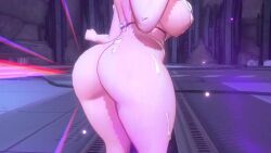 3d animated ass_expansion breast_expansion chubby_belly eating fast_food food gigantic_ass horizon_walker huge_breasts large_ass large_breasts official official_animation video weight_gain