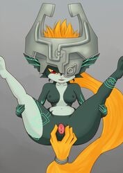 1girls absurd_res anus areolae armpits ass black_skin blue_skin breasts clitoris eye_contact female female_only flexible half-closed_eyes hi_res humanoid imp imp_midna jmacgregor leg_grab legs_up looking_at_viewer mask midna nintendo nipples nude pointy_ears pose prehensile_hair presenting presenting_pussy pussy red_eyes shortstack sitting small_breasts smile solo splits spread_legs spread_pussy spreading teeth the_legend_of_zelda twili twilight_princess urethra v very_long_hair video_games yellow_sclera