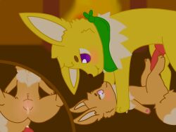 4:3 absurd_res animal_genitalia animal_penis animal_vulva canine_genitalia canine_penis canine_vulva duo eevee eeveelution evaite205 female feral generation_1_pokemon genitals hi_res jolteon male male/female nintendo penis pokemon pokemon_(species) pussy vulva