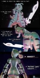 3d 3d_(artwork) absurd_res anal anthro anus asriel_dreemurr asriel_dreemurr_(god_form) ass backsack balls big_butt bodily_fluids boss_monster_(undertale) bovid butt_focus caprine comic cum dialogue digital_media_(artwork) duo english_text floppy_ears from_behind genital_fluids genitals goat hi_res horn human human_on_anthro human_on_male human_penetrating interspecies leaking_cum leaking_precum light-skinned_male male male/male mammal melee_weapon penis precum rear_view spread_anus spread_butt spreading standing_sex sword tammilicious tattoo teeth text tongue tongue_out undertale undertale_(series) weapon