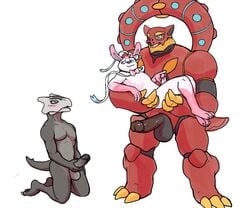 2019 3boys alolan_marowak anthro anthro_on_anthro anthrofied blue_eyes domination eeveelution furry gay ghost group heart heart-shaped_pupils holding humanoid_penis hyenaface kneeling legendary_pokemon male male_domination male_only marowak masturbation muscular muscular_male nintendo nude penile_masturbation penis penis_size_difference pokémon_(species) pokemon pokemon_(species) pokemon_sm pokemon_xy ribbons simple_background size_difference standing submissive_male sylveon testicles thick_thighs video_games volcanion white_background yaoi zsisron