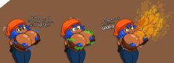 1girls big_breasts breasts breasts_bigger_than_head dark-skinned_female dark_skin enjoying_farting fart fart_cloud fart_fetish farting fat_ass female gleeque green_eyes hmm looking_pleasured sorollos unusual_anatomy unusual_fart what