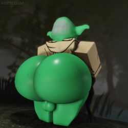 1boy 3d animated ass balls big_ass cursed enormous_ass gay gilf green_skin huge_ass jedi jedi_master large_ass looking_back male male_focus male_only muitetul naked no_sound old_male roblox robloxian star_wars tagme thick_thighs video yaoi yoda yoda's_species