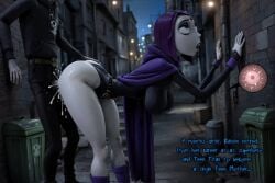 1boy 1girls 2025 3d against_wall ahe_gao ai_generated alley breasts caption cum cum_in_pussy cum_inside dc dc_comics defeated defeated_heroine domination_caption eyes_rolling_back female femsub grey_skinned_female hands_on_wall hanging_breasts horny_female huge_breasts impregnation insemination large_breasts leotard male maledom maledom_caption night oceanforest partial_male purple_eyes pussy raven_(dc) sex standing_sex stop_motion straight superheroine teen_titans text this_is_your_life_now tim_burton tongue unwanted_impregnation vaginal_sex word_balloon