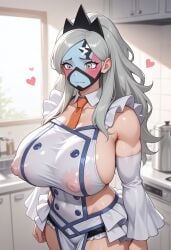1girls absurdres ai_generated big_breasts breasts civitai cleavage covered_nipples creatures_(company) eri_(pokemon) female game_freak light-skinned_female light_skin light_skinned_female long_hair muscles muscular_female nintendo pokemon pokemon_(game) pokemon_sv puffy_nipples revealing_clothes tall_female team_star thick_thighs white_hair