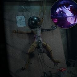 anthro ball_pulling ball_stretching ballbusting balls balls_scar basement bodily_fluids body_writing bounddev bruised bruised_balls canid canine car_battery chastity_cage chastity_device cock_and_ball_torture cybernetic_arm cybernetic_limb cybernetics dirty drinking drinking_urine drowning_in_urine electrostimulation force_feeding force_feeding_bodily_fluids forced fox genital_fluids genital_torture genitals glowing glowing_hair hair hi_res humiliation immobile immobilization interior_view machine male mammal metal_bondage metal_hood mouth_tube niko_(bounddev) nose_tube objectification scar scars_all_over septic_tank solo urine urine_in_mouth urine_in_nose urine_pool watersports
