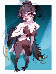 absurd_res accessory accipitriform anthro avian beak big_breasts bird black_beak black_body black_feathers black_nipples black_vulva breast_squeeze breast_squish breasts claws disembodied_hand ear_piercing ear_ring elevator facial_markings feather_in_hair feathers feet female finger_fuck fingering genitals grey_body grey_feathers grey_hair hair hair_accessory hand_on_breast head_markings hi_res huge_filesize loose_feather mammal markings mustelid navel nipples non-mammal_breasts non-mammal_navel non-mammal_nipples nude otter paws piercing purple_eyes pussy ring_piercing river_otter secretary_bird smile smiling_at_viewer solo squeezing squish talons thalassophilia_(zombiecowherd) theo_delmare thick_thighs tilda_quill_(zombiecowherd) toes tokkot vaginal_penetration vulva white_body white_feathers wide_hips wings yellow_body yellow_claws yellow_facial_markings yellow_feathers yellow_talons