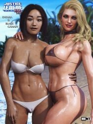2girls 3d big_ass big_breasts black_canary breasts curvaceous curvy curvy_figure digital_media_(artwork) dinah_lance female green_arrow_(series) hent hips hourglass_figure huge_ass huge_breasts justice_league karen_fukuhara katana_(dc) large_ass large_breasts legs mature mature_female slim_waist suicide_squad thick thick_hips thick_legs thick_thighs thighs voluptuous waist wide_hips