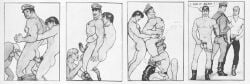 cop gay gay_sex threesome tom_of_finland