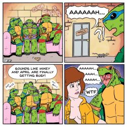 april_o'neil artist_request comic couch from_behind_position funny glasshouses human_on_anthro shouting teenage_mutant_ninja_turtles what
