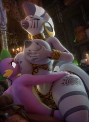 3d_(artwork) absurd_res age_difference amazon anthro blender_(artwork) breastfeeding breasts digital_media_(artwork) dragon duo equid equine female friendship_is_magic hasbro hi_res hooves-art horse larger_female male male/female mammal my_little_pony mythological_creature mythological_scalie mythology older_female pony scalie size_difference smaller_male spike_(mlp) younger_male zebra zecora_(mlp)