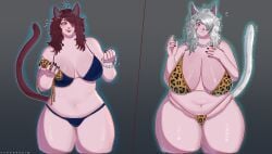 1girls age_progression animal_ears bbw bbw_mom before_and_after bikini breast_expansion breasts chubby chubby_female cougar cougar_milf female female_only gilf huge_breasts huge_hips kemonomimi large_breasts leopard_print leopard_print_bikini old sagging_breasts sequence solo solo_female thick_thighs thunder_thighs transformation transformation_sequence transformation_through_magic vanderheim veiny_breasts weight_gain weight_gain_female weight_gain_sequence wide_hips