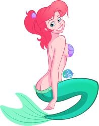 1girls 2010s 2016 alpha_channel aqua_eyes ariel ariel_(the_little_mermaid) artist_logo ass ass_cleavage ass_crack blue_eyes bra breasts butt_crack clothed commission disney english_text excited eyebrows eyelashes female female_only for_sticker_use full_body gomi-sama green_tail happy humanoid humanoid_only large_breasts lipstick looking_at_viewer marine merfolk mermaid mermaid_only open_eyes pink_eyebrows pink_hair pink_lipstick pink_skin pinup png ponytail posing posing_for_the_viewer purple_bra red_hair red_lipstick seashell_bra sideboob signature smile solo sticker_template tail teeth text the_little_mermaid the_little_mermaid_(1989_film) tied_hair transparent_background transparent_png