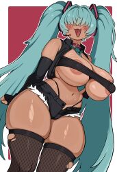 hatsune miku from vocaloid by memerieart