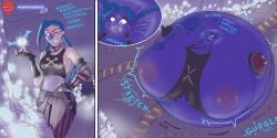1girls almost_naked arcane arcane:_league_of_legends arcane_jinx areolae belly_expansion blue_nose blue_skin blue_skinned_female blueberry_inflation body_inflation breast_expansion breast_growth breast_growth_(enlargement) conyoudigit female female_only imminent_blueberry_inflation inflation inflation_sequence jinx_(league_of_legends) league_of_legends nipples riot_games round_body sequence solo_female spherical_inflation stretched_clothing sunken_head sunken_limbs