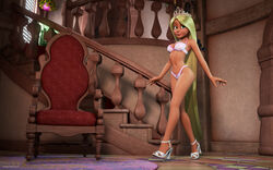 1girls 3d artist_name bare_shoulders big_breasts blonde_hair bra busty chair crown curvy detailed_background disney eyelashes female female_only front_view green_eyes high_heels holding_object human indoors inside kondaspeter lingerie long_hair looking_at_viewer midriff open_toe_shoes panties pose posing princess rapunzel room royalty shadow shiny shiny_skin solo stairs tangled thong very_long_hair voluptuous walking wide_hips yellow_hair