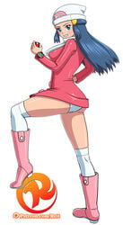 blue_eyes blue_hair boots dawn_(pokemon) human jacket jpeg pink_jacket pokemon pokemon_dppt pokemon_platinum reit