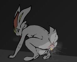 amniotic_fluid anthro anus belly big_belly birth bodily_fluids breath cinderace crouching crowning ejaculation female fetchquest fur generation_8_pokemon genital_fluids genitals huge_belly hyper hyper_belly hyper_pregnancy lagomorph live_birth mammal nintendo panting pokemon pokemon_(species) pregnant pregnant_anthro pregnant_female scorbunny solo tongue vaginal_birth vaginal_fluids vaginal_squirting vulva white_body white_fur