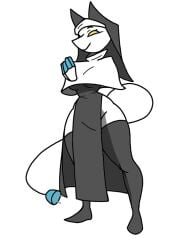 1girl 1girls breasts cat_ears curvy deltarune deltarune_chapter_5 female furry legs nun nun_outfit tagme tasque_manager tasque_manager_(deltarune) thick_thighs tight_clothing voluptuous voluptuous_female yellow_eyes