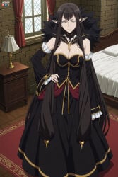 1boy absurdres adult ai_assisted ai_generated big_breasts breasts fate/apocrypha fate/extra fate/grand_order fate/stay_night fate/zero fate_(series) female full_body hand_on_hip heeven highres male mature patreon patreon_username perfect_body semiramis_(fate) standing uncensored