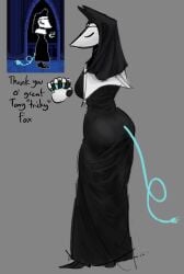 1girl 1girls breasts cat_ears curvy deltarune deltarune_chapter_5 female furry legs nun nun_outfit tagme tasque_manager tasque_manager_(deltarune) thick_thighs tight_clothing voluptuous voluptuous_female yellow_eyes