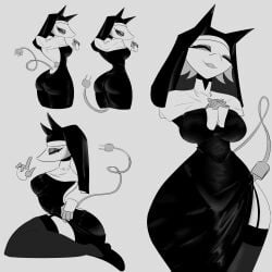 1girl 1girls breasts cat_ears curvy deltarune deltarune_chapter_5 female furry legs nun nun_outfit tagme tasque_manager tasque_manager_(deltarune) thick_thighs tight_clothing voluptuous voluptuous_female yellow_eyes
