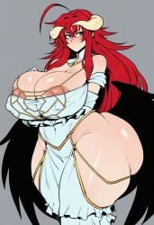 ai_generated albedo_(overlord)_(cosplay) cosplay female girl high_school_dxd hnakano88929 red_hair redhead rias_gremory tagme
