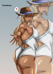1girls 2d ass blonde_hair breasts breasts_out emma_frost emma_frost_(marvel_rivals) emma_frost_(white_wave_queen) female female_only hat kurodeuzu light-skinned_female light_skin marvel marvel_rivals solo solo_female swimsuit tagme thighs