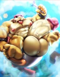 1boy gay growth koopa koopa_clown_car koopaling magic magic_user magic_wand male male_only mario_(series) muscles muscular muscular_male nintendo roy roy_koopa super_mario_bros.