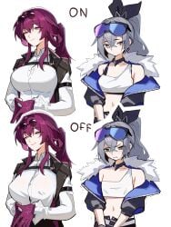 2026 2d 2d_(artwork) 2girls distr honkai:_star_rail honkai_(series) kafka_(honkai:_star_rail) ninra silver_wolf_(honkai:_star_rail)