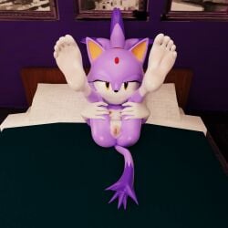 3d 3d_(artwork) blaze_the_cat foot_fetish foot_focus pussy pussy_focus sonic_(series) sonic_the_hedgehog_(series) spread_legs spreading